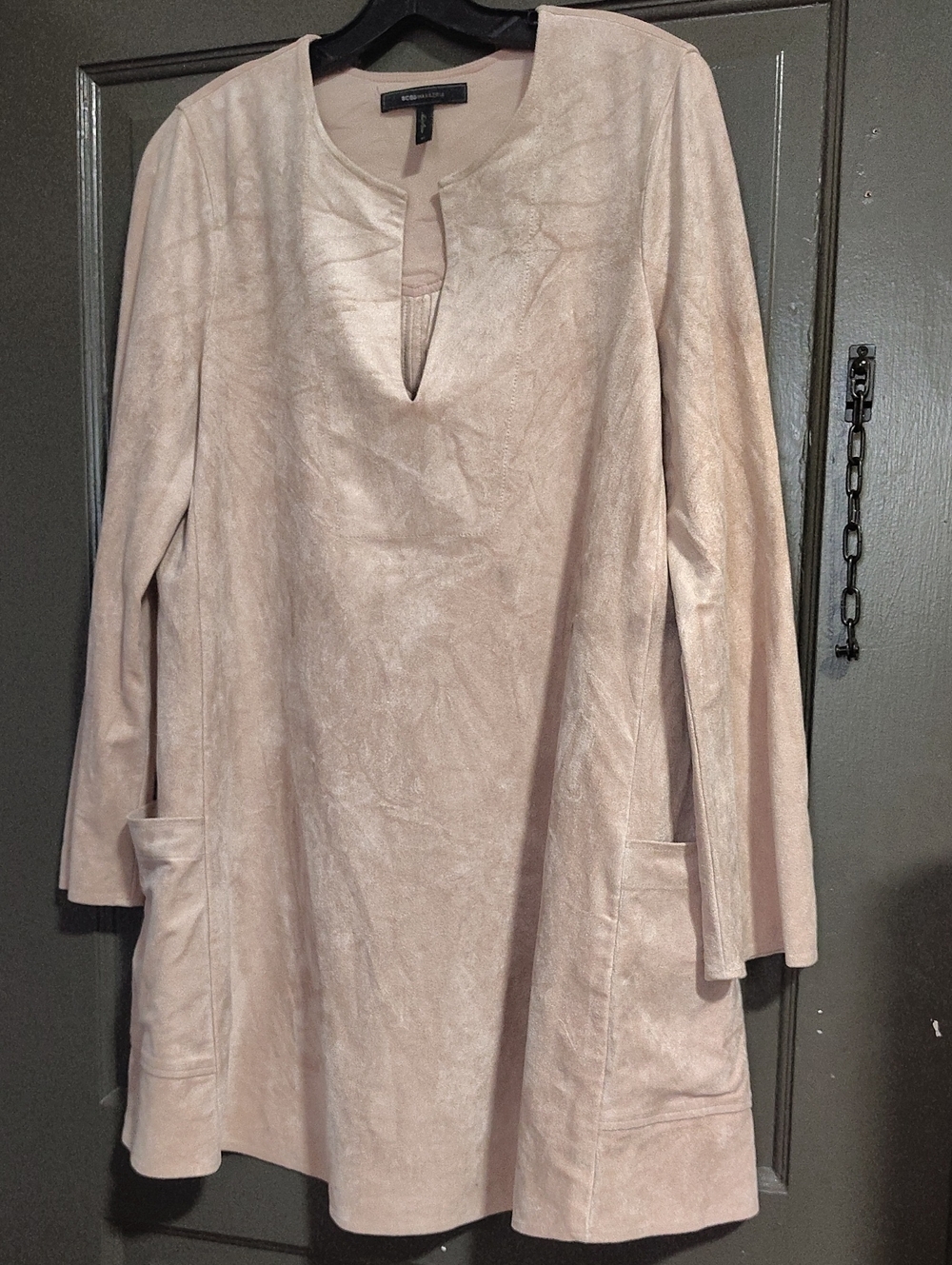 BCBGMaxAzria Blush Long-Sleeve Tunic Dress